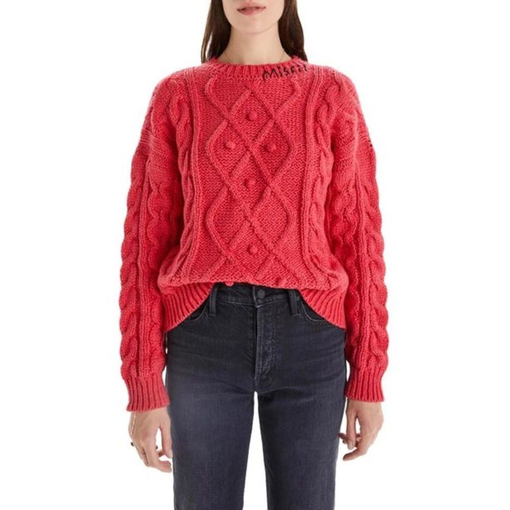 MOTHER The Jumper Cotton Cable Sweater In Misfit